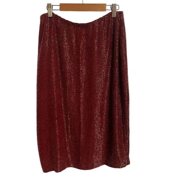H By Halston Beaded Pencil Skirt Size 12 - Picture 1 of 6